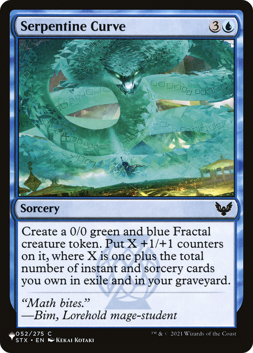 Serpentine Curve (LIST-STX-52) [Mystery Booster] The List MTG Single Wizards of the Coast