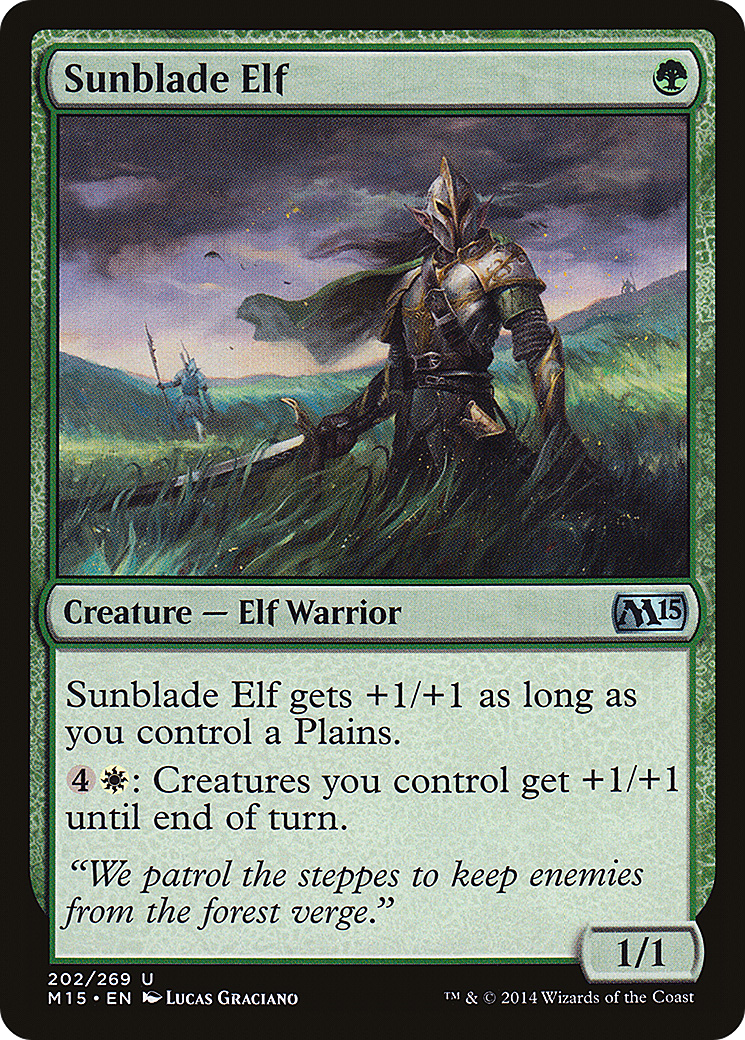 Sunblade Elf (M15-202) [Magic 2015] Foil MTG Single Wizards of the Coast