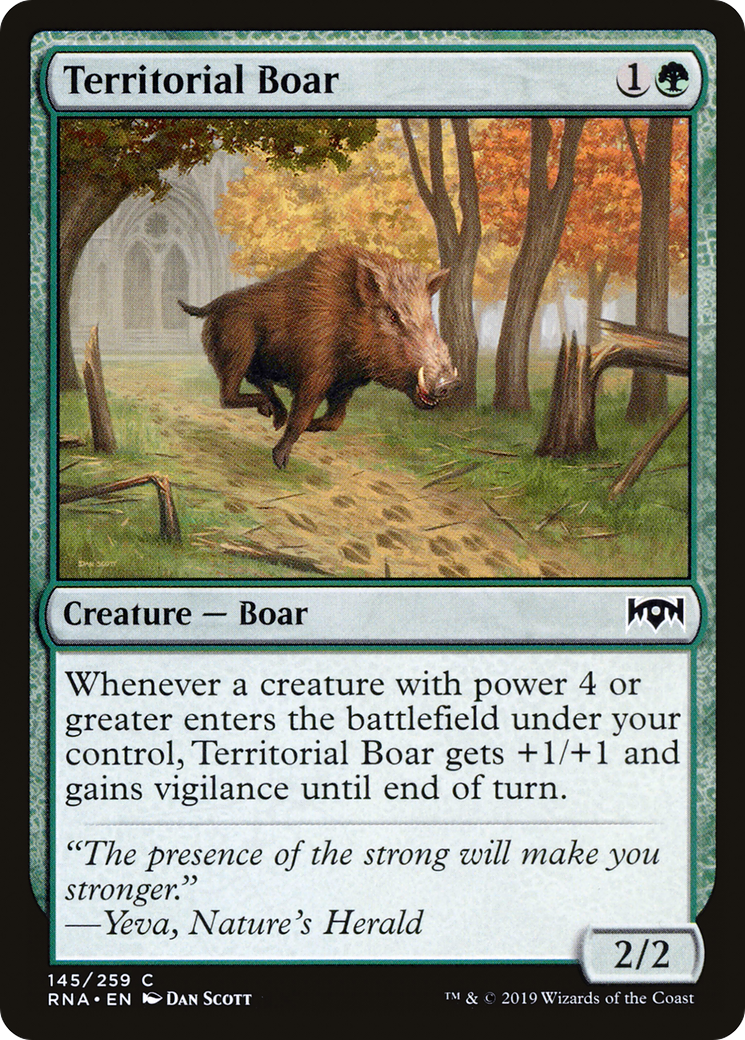 Territorial Boar (RNA-145) [Ravnica Allegiance] MTG Single Wizards of the Coast