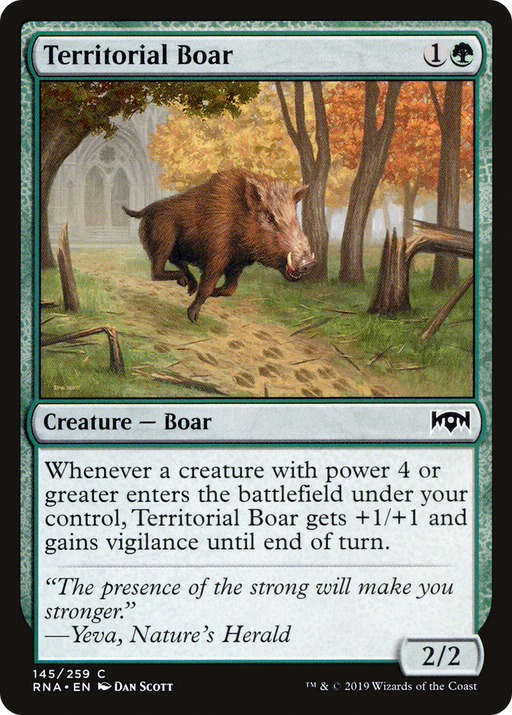 Territorial Boar (RNA-145) [Ravnica Allegiance] MTG Single Wizards of the Coast