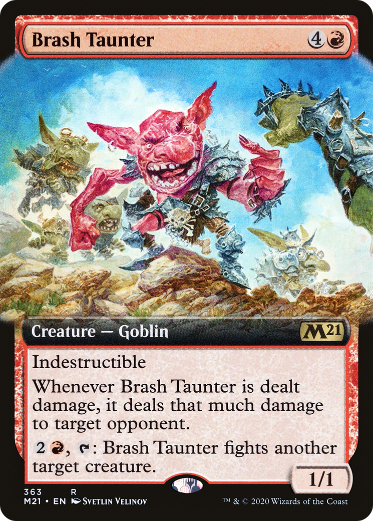 Brash Taunter (M21-363) [Core Set 2021] (Extended Art) Foil MTG Single Wizards of the Coast
