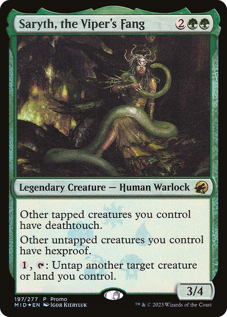 Saryth, the Viper's Fang (MEDIA-197) [Innistrad: Midnight Hunt Promos] Foil MTG Single Wizards of the Coast
