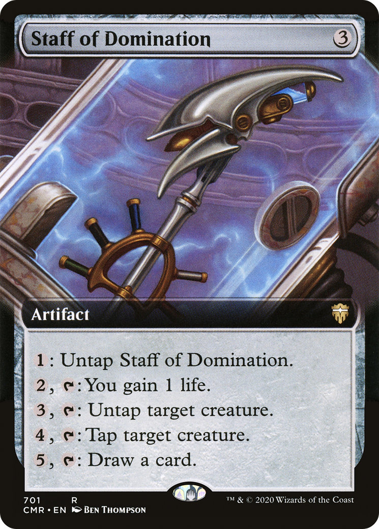 Staff of Domination (CMR-701) [Commander Legends] (Extended Art) MTG Single Wizards of the Coast