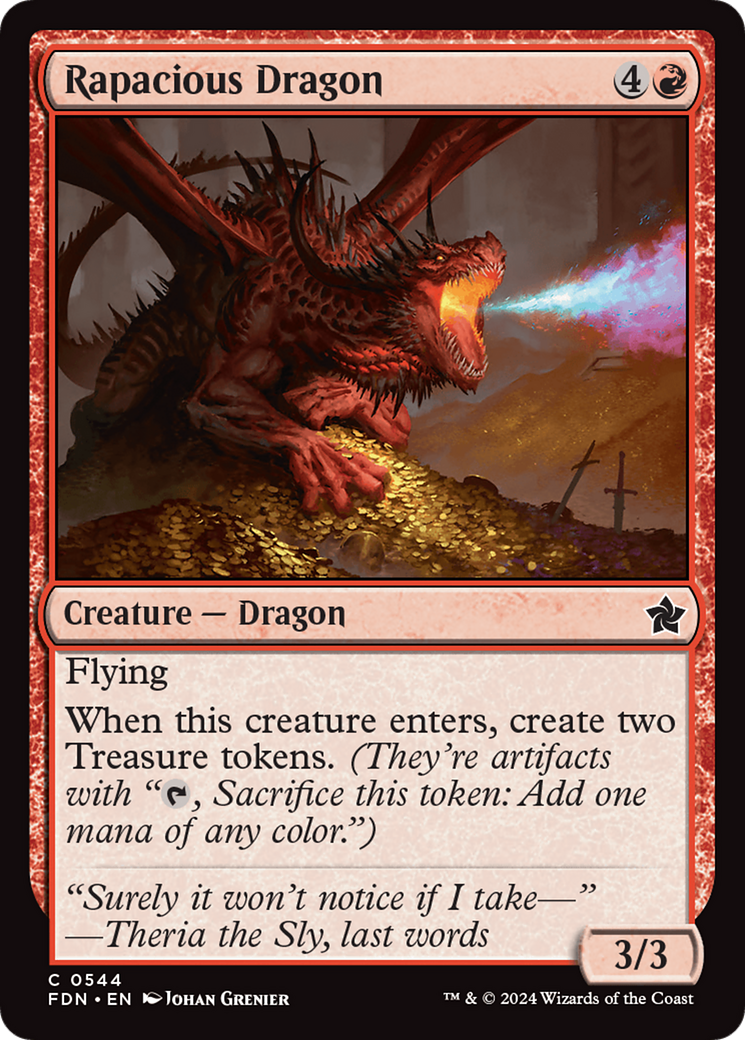 Rapacious Dragon (FDN-544) [Foundations] MTG Single Wizards of the Coast