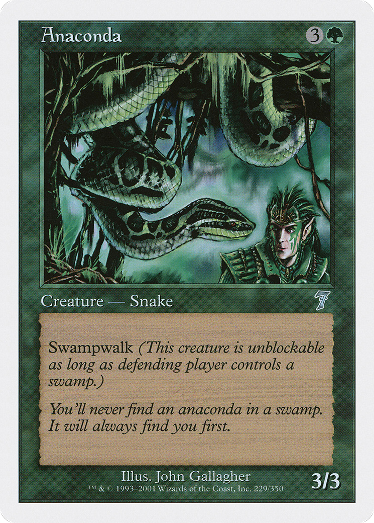 Anaconda (7ED-229) [7th Edition] Foil MTG Single Wizards of the Coast