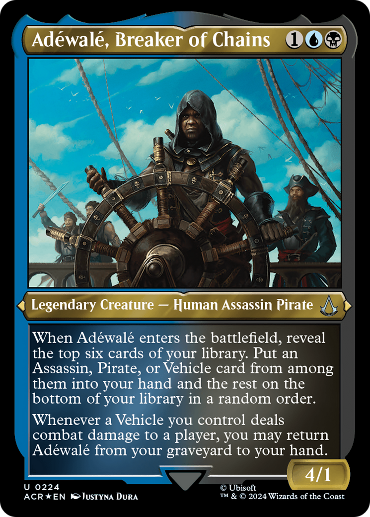 Adéwalé, Breaker of Chains (ACR-224) [Assassin's Creed] Etched Foil MTG Single Wizards of the Coast