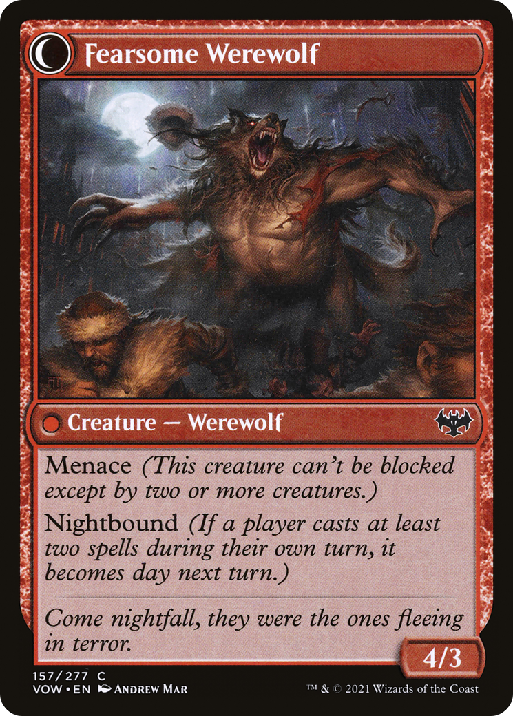 Fearful Villager (VOW-157) [Innistrad: Crimson Vow] MTG Single Wizards of the Coast