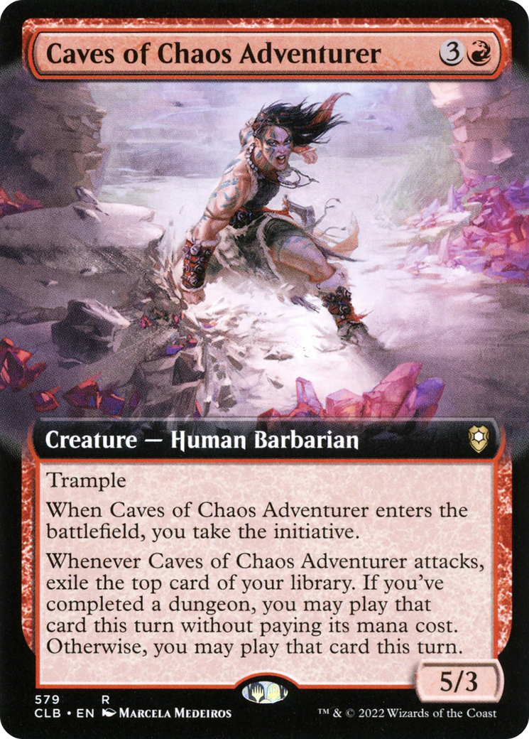 Caves of Chaos Adventurer (CLB-579) [Commander Legends: Battle for Baldur's Gate] (Extended Art) MTG Single Wizards of the Coast