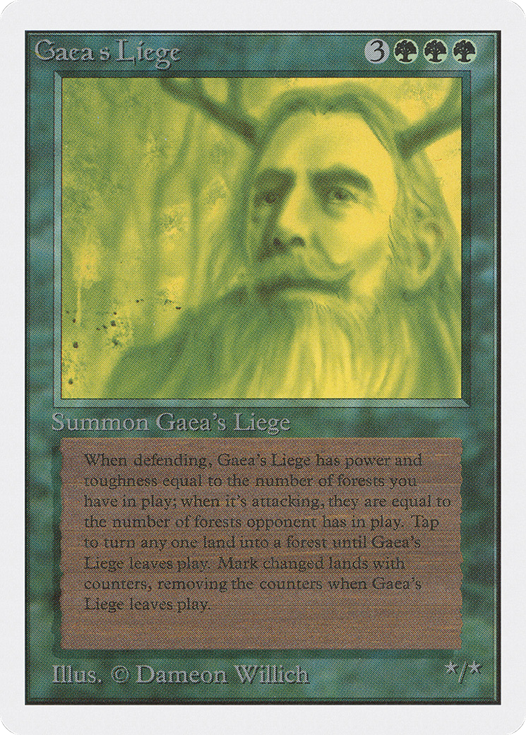 Gaea's Liege (2ED-197) [Oldschool] Unlimited Edition MTG Single Wizards of the Coast