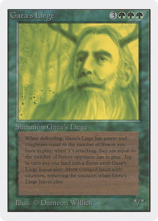 Gaea's Liege (2ED-) [Oldschool] Unlimited Edition MTG Single Wizards of the Coast