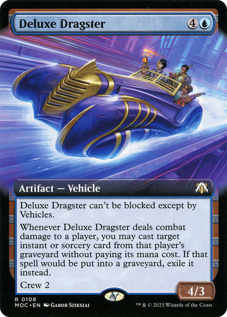 Deluxe Dragster (MOC-108) [March of the Machine Commander] (Extended Art) MTG Single Wizards of the Coast