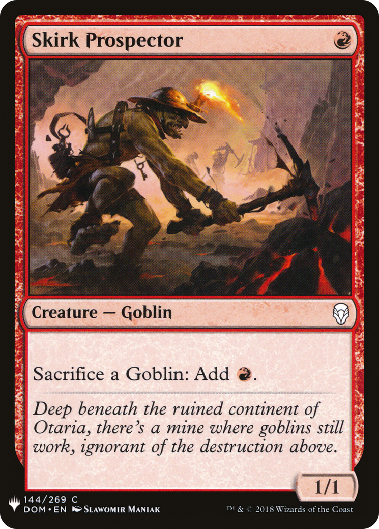 Skirk Prospector (LIST-DOM-144) [Mystery Booster] The List MTG Single Wizards of the Coast