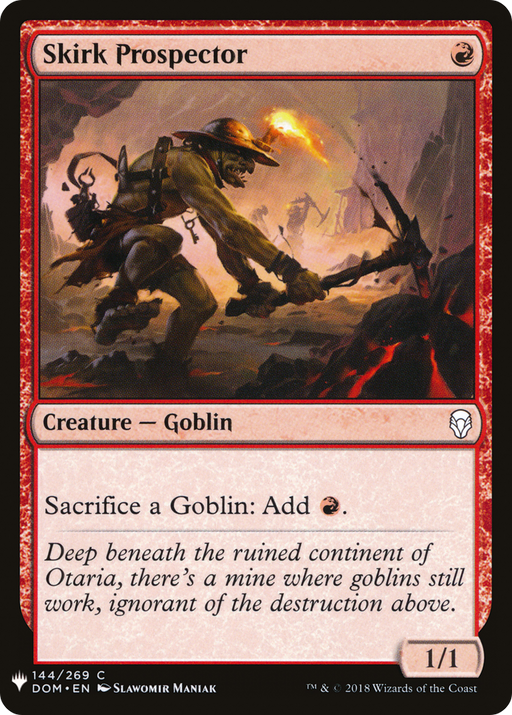 Skirk Prospector (LIST-DOM-144) [Mystery Booster] The List MTG Single Wizards of the Coast