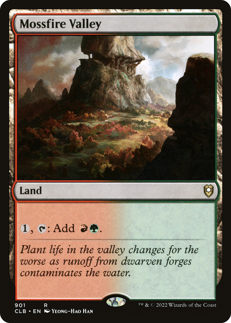 Mossfire Valley (CLB-901) [Commander Legends: Battle for Baldur's Gate] MTG Single Wizards of the Coast