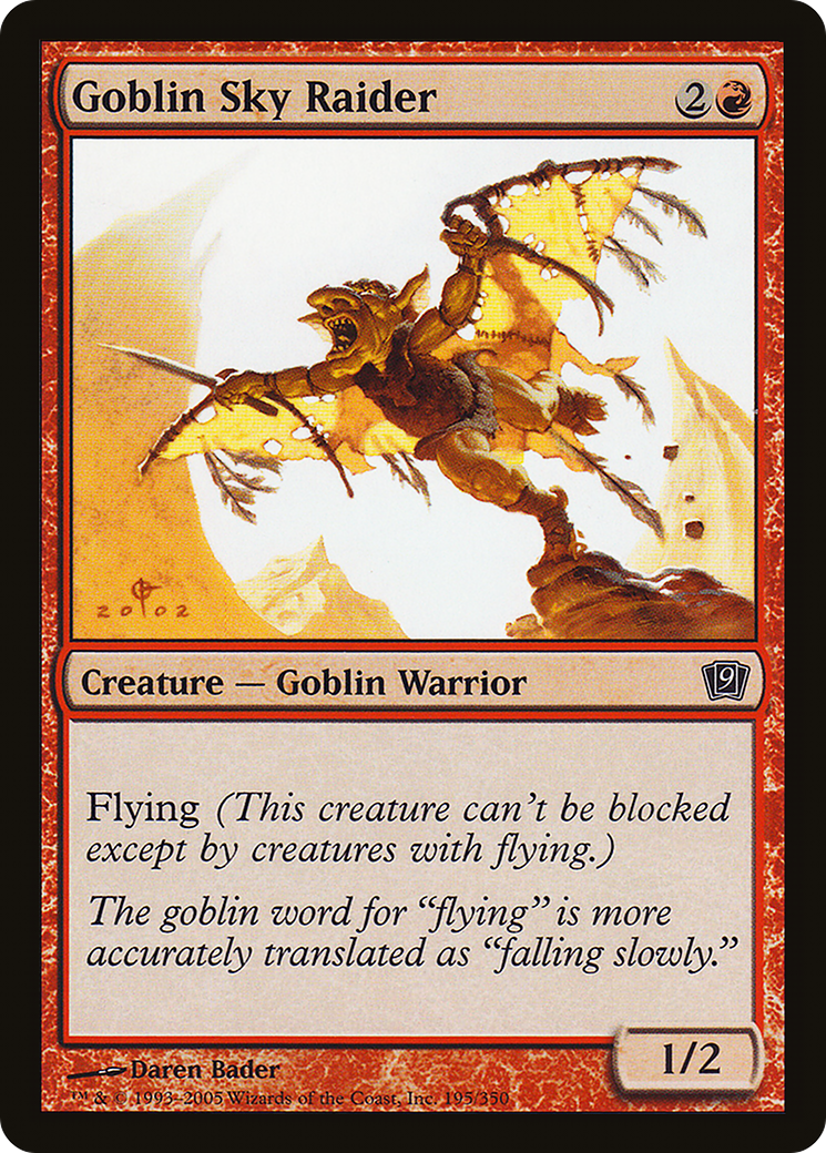 Goblin Sky Raider (9ED-195) [9th Edition] Foil MTG Single Wizards of the Coast