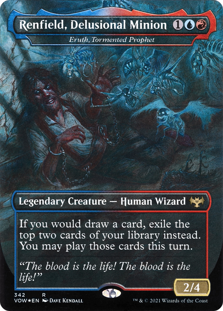 Renfield, Delusional Minion - Eruth, Tormented Prophet (VOW-342) [Innistrad: Crimson Vow] (Borderless) Foil MTG Single Wizards of the Coast