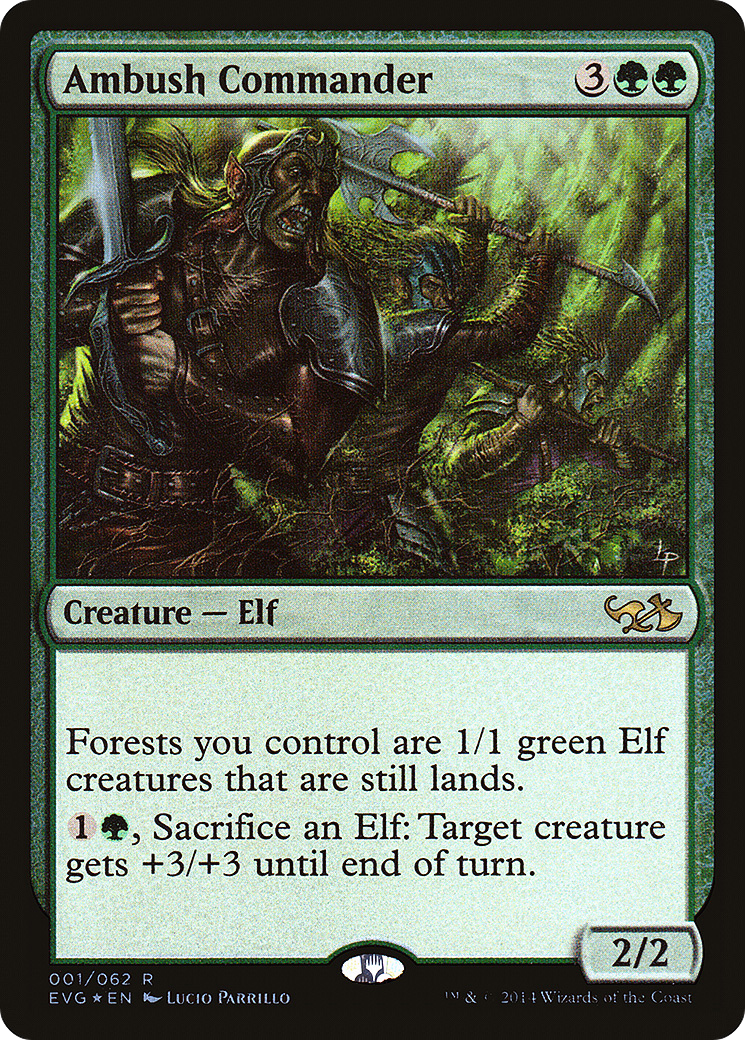 Ambush Commander (DD3-001) [Misc] Duel Decks Anthology: Elves vs. Goblins Foil MTG Single Wizards of the Coast