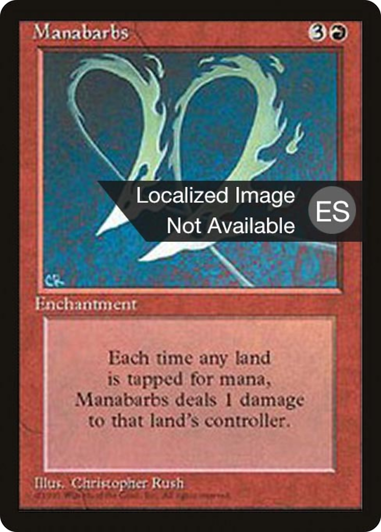 Manabarbs (4BB-) [Fourth Edition Foreign Black Border] MTG Single Wizards of the Coast