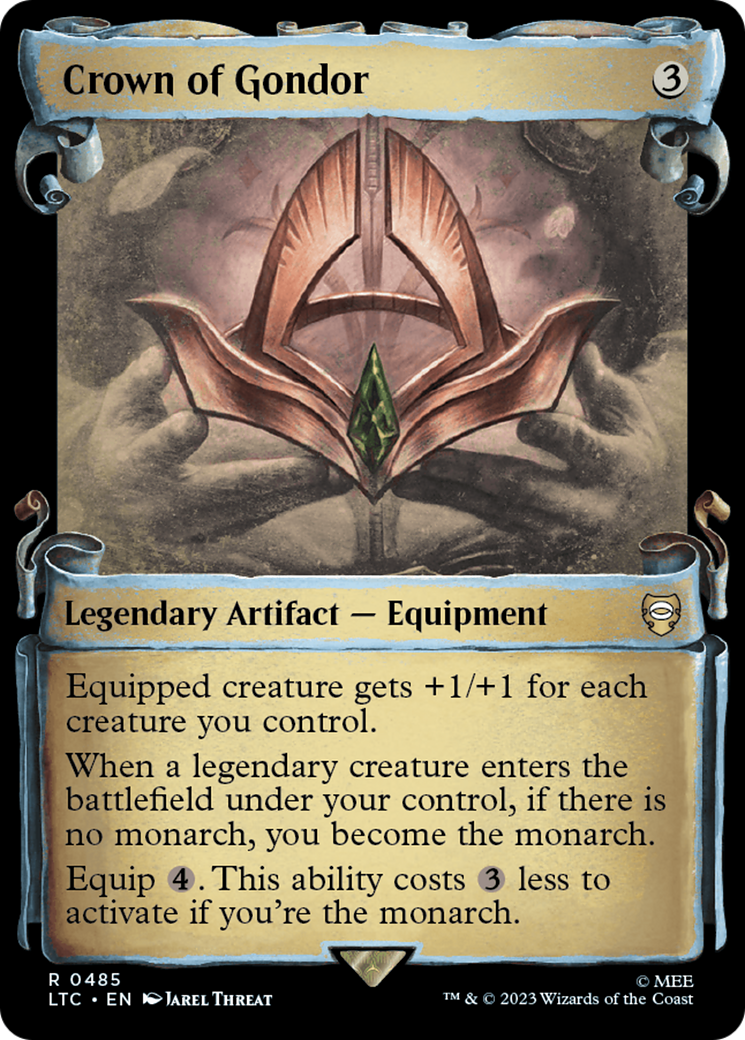 Crown of Gondor (Showcase Scrolls) (LTC-485) [Tales of Middle-earth Commander] (Showcase) Foil MTG Single Wizards of the Coast