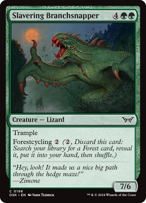 Slavering Branchsnapper (DSK-198) [Duskmourn: House of Horror] Foil MTG Single Wizards of the Coast
