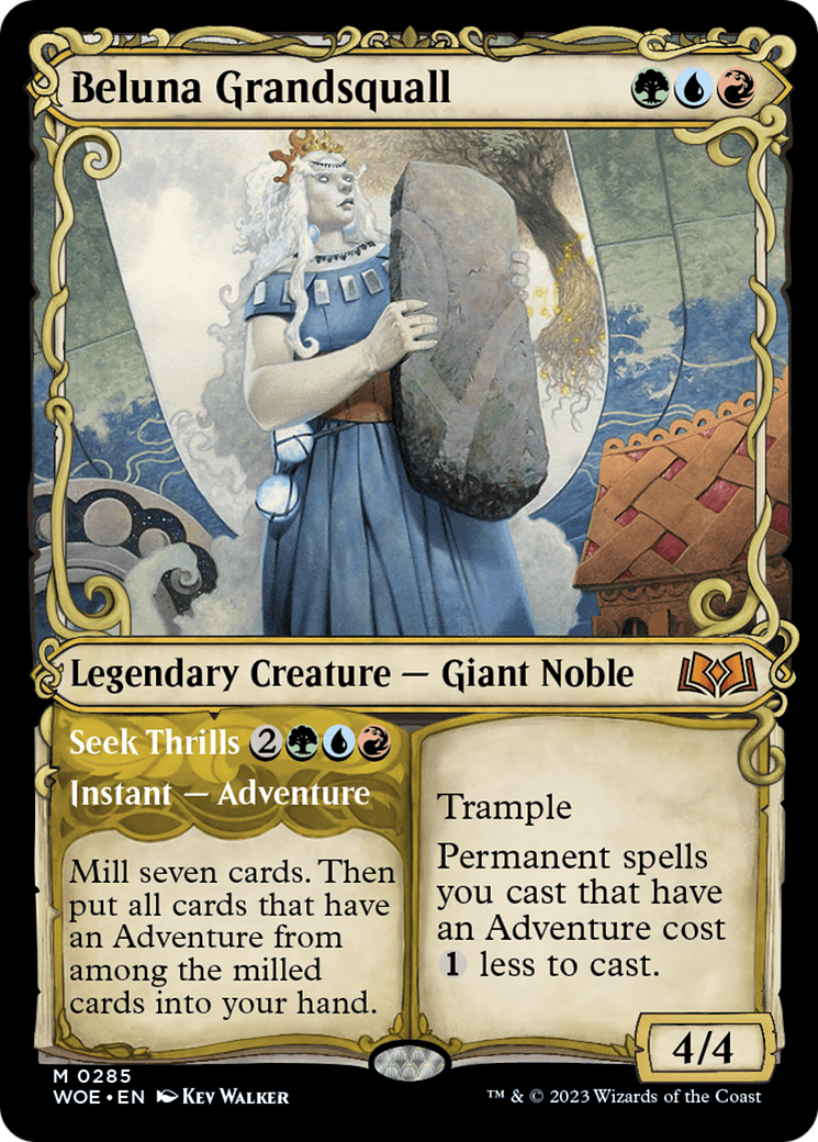 Beluna Grandsquall // Seek Thrills (WOE-285) [Wilds of Eldraine] (Showcase) MTG Single Wizards of the Coast