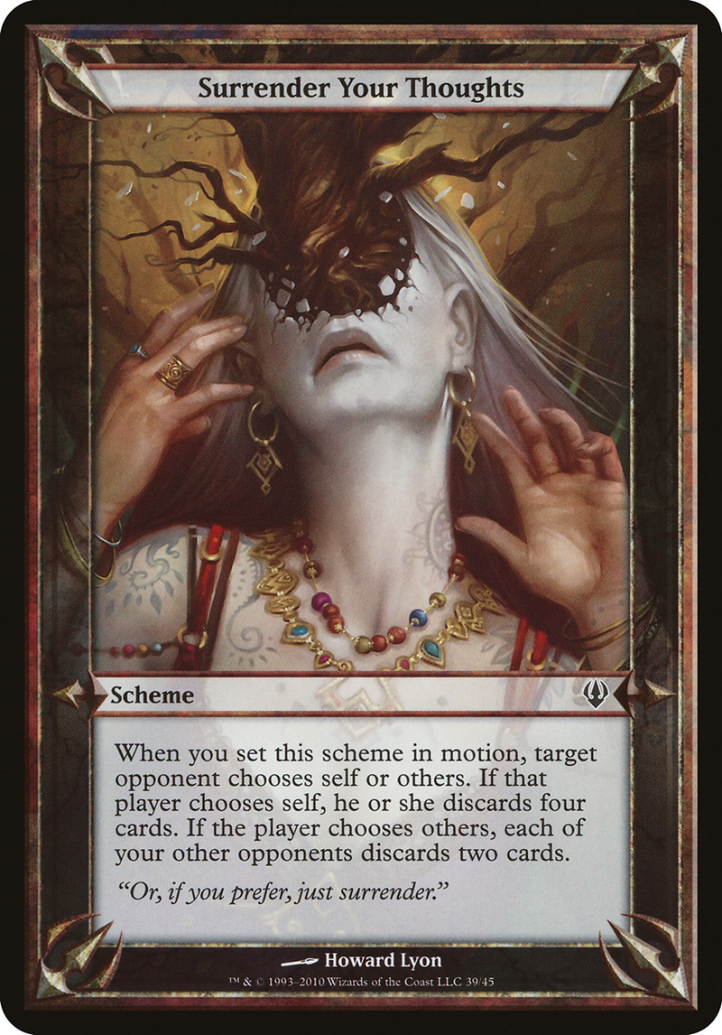 Surrender Your Thoughts (Archenemy) (OVER-) [Misc] Archenemy Schemes MTG Single Wizards of the Coast