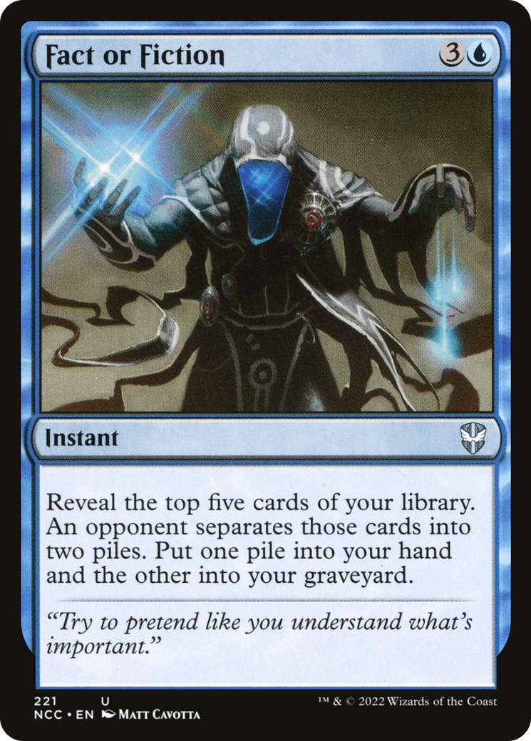 Fact or Fiction (NCC-221) [New Capenna Commander] MTG Single Wizards of the Coast