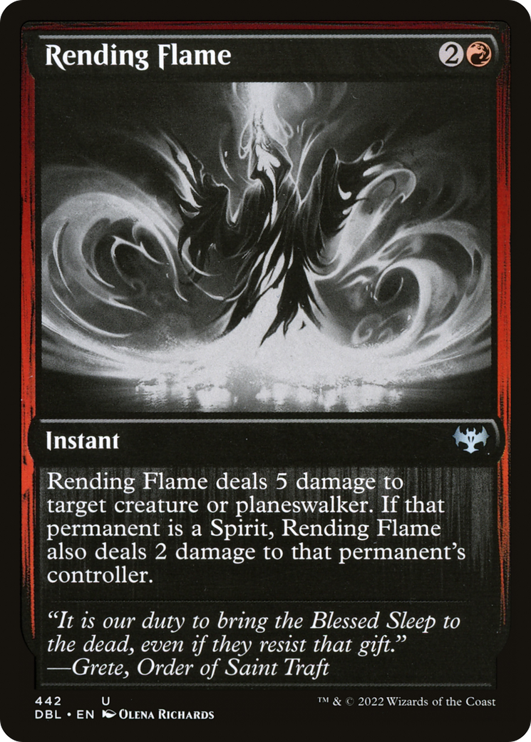 Rending Flame (DBL-442) [Innistrad: Double Feature] Foil MTG Single Wizards of the Coast