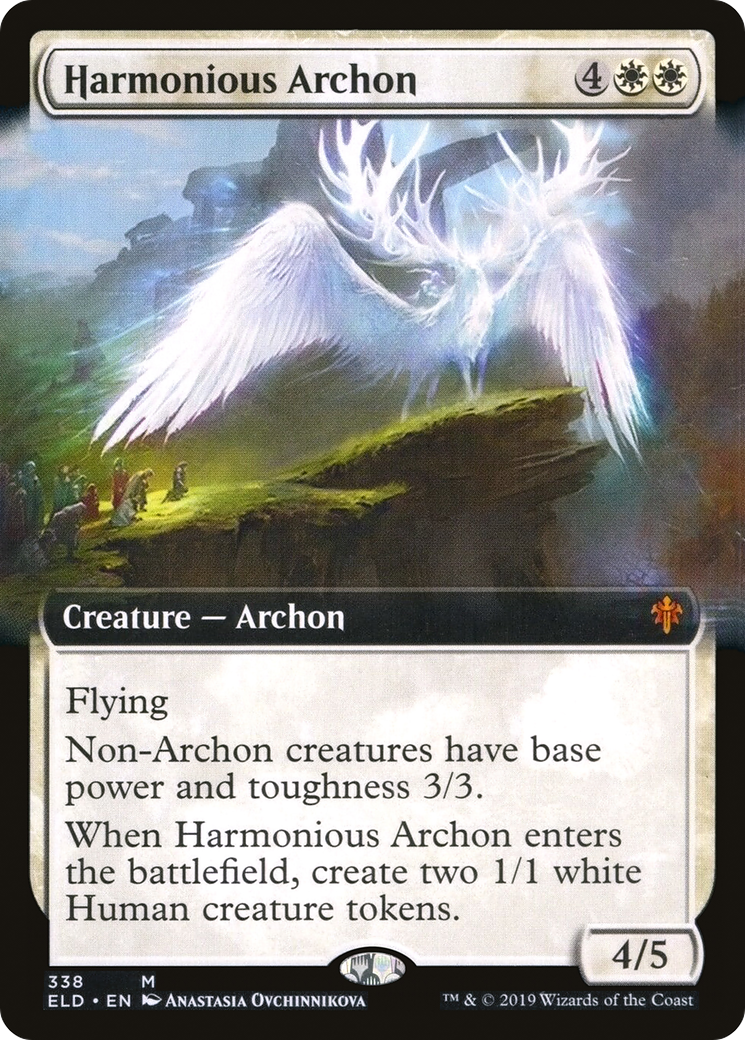 Harmonious Archon (ELD-338) [Throne of Eldraine] (Extended Art) Foil MTG Single Wizards of the Coast