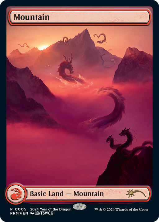 Mountain (Year of the Dragon 2024) (SSP-005) [Misc] Year of the Dragon 2024 Foil MTG Single Wizards of the Coast