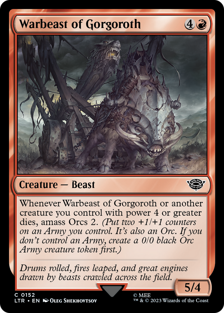 Warbeast of Gorgoroth (LTR-152) [The Lord of the Rings: Tales of Middle-earth] Foil MTG Single Wizards of the Coast