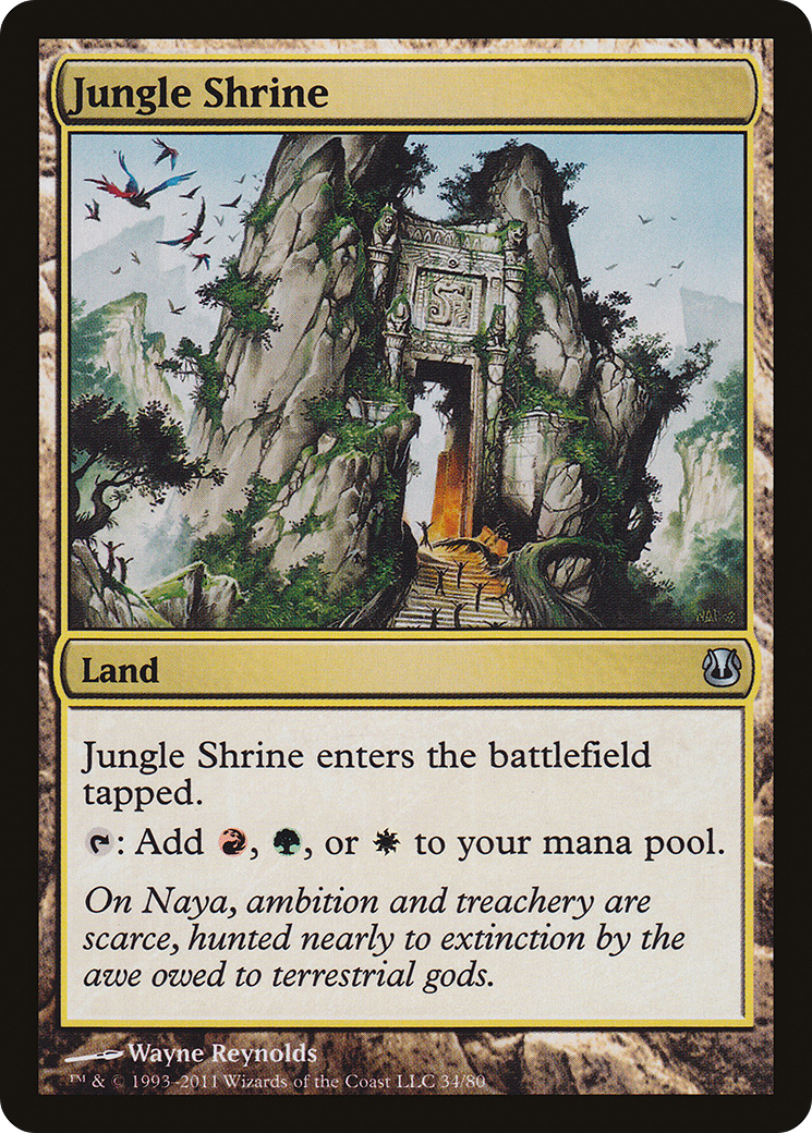 Jungle Shrine (DDH-034) [Misc] Duel Decks: Ajani vs. Nicol Bolas MTG Single Wizards of the Coast