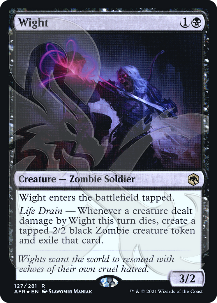 Wight (AFR&-127) [Adventures in the Forgotten Realms Promos] Foil MTG Single Wizards of the Coast
