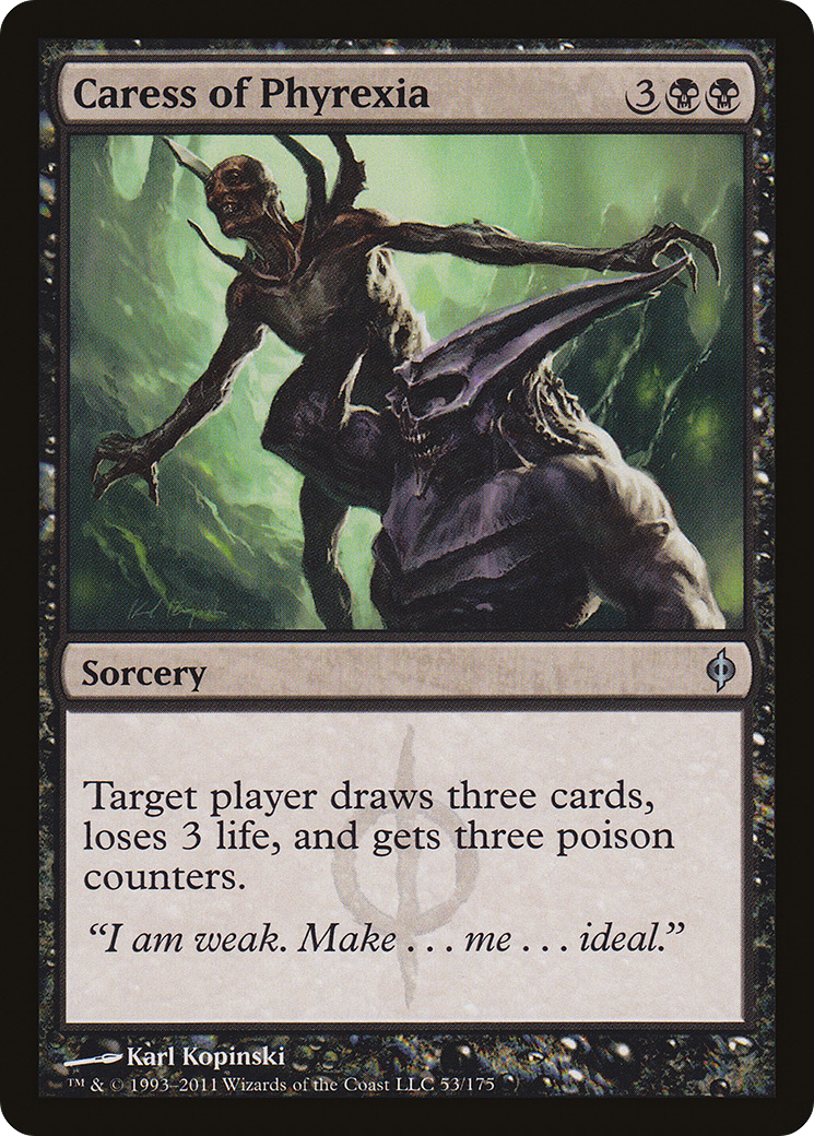 Caress of Phyrexia (NPH-053) [New Phyrexia] Foil MTG Single Wizards of the Coast
