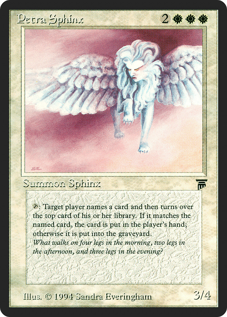 Petra Sphinx (LEG-030) [Oldschool] Legends MTG Single Wizards of the Coast