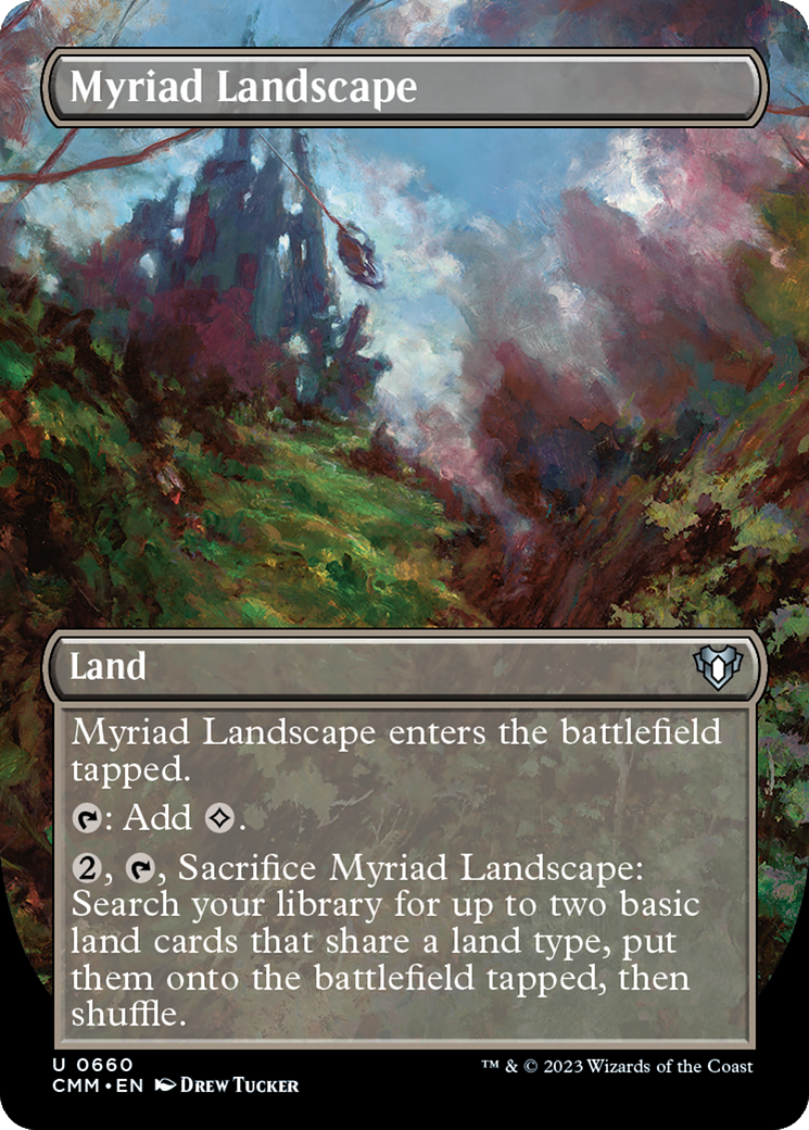 Myriad Landscape (CMM-660) [Commander Masters] (Borderless) MTG Single Wizards of the Coast