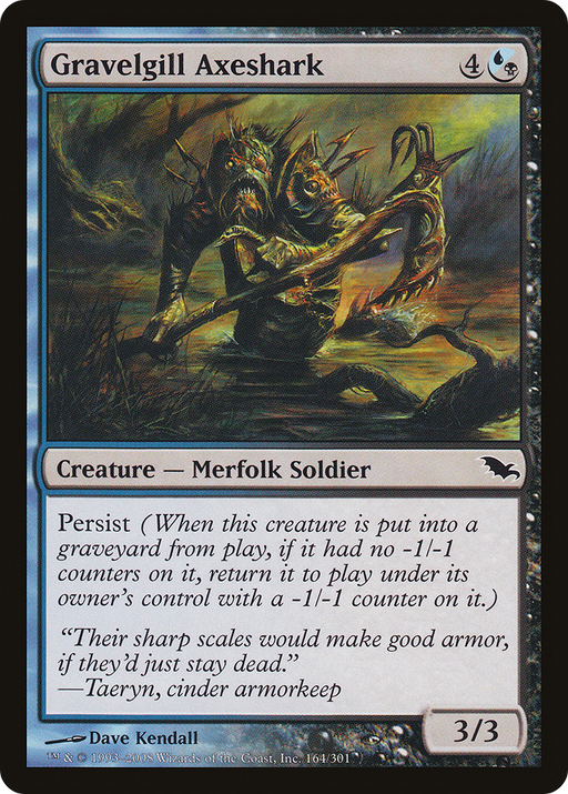 Gravelgill Axeshark (SHM-164) [Shadowmoor] MTG Single Wizards of the Coast
