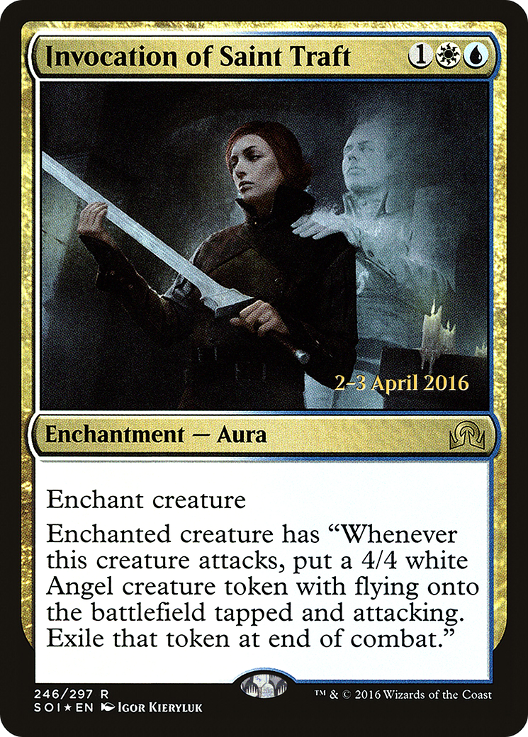Invocation of Saint Traft (PRE-246) [Shadows over Innistrad Promos] Foil MTG Single Wizards of the Coast