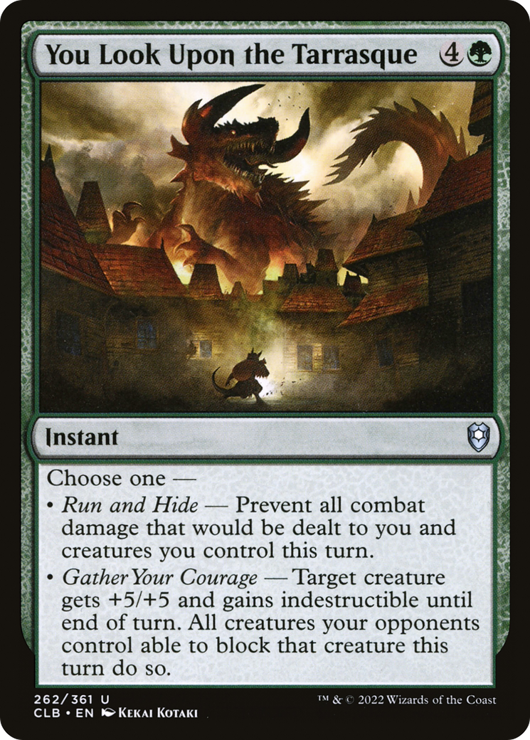 You Look Upon the Tarrasque (CLB-262) [Commander Legends: Battle for Baldur's Gate] Foil MTG Single Wizards of the Coast