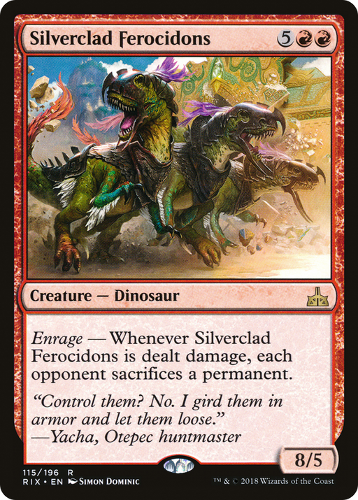 Silverclad Ferocidons (RIX-115) [Rivals of Ixalan] MTG Single Wizards of the Coast