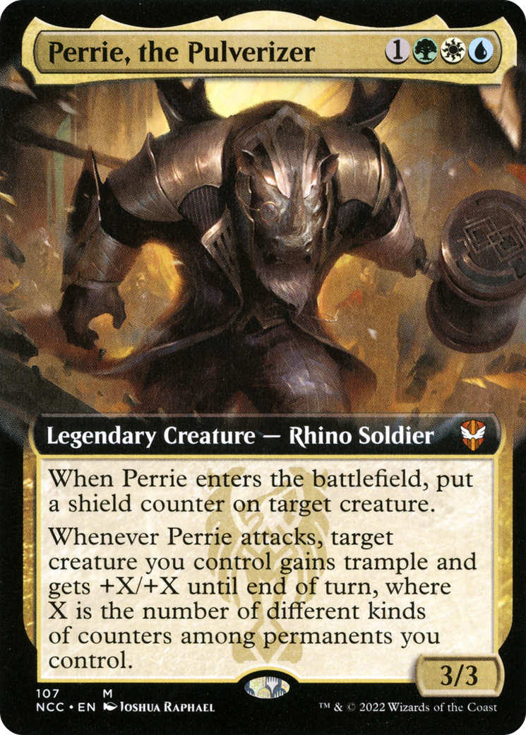 Perrie, the Pulverizer (NCC-107) [New Capenna Commander] (Extended Art) Foil MTG Single Wizards of the Coast