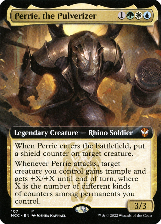 Perrie, the Pulverizer (NCC-107) [New Capenna Commander] (Extended Art) Foil MTG Single Wizards of the Coast