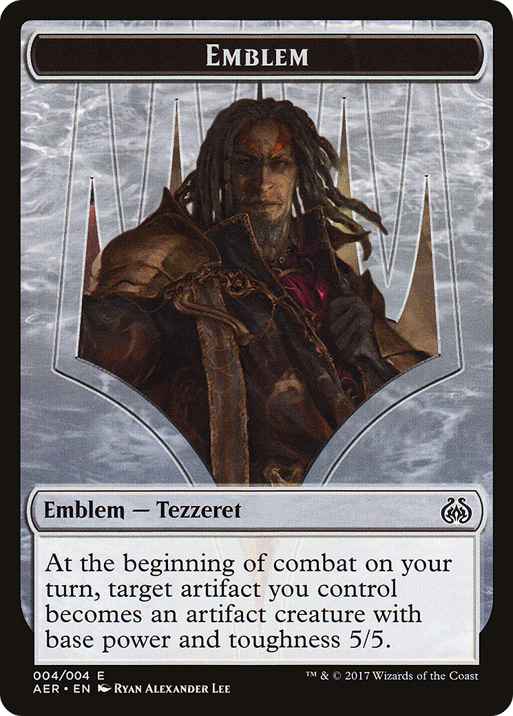Tezzeret the Schemer Emblem (AER-004) [Tokens] Aether Revolt Tokens Foil MTG Single Wizards of the Coast