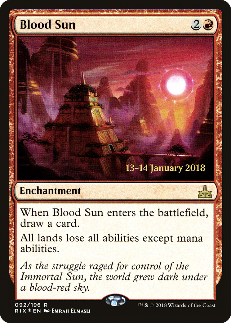 Blood Sun (PRE-092) [Rivals of Ixalan Promos] Foil MTG Single Wizards of the Coast
