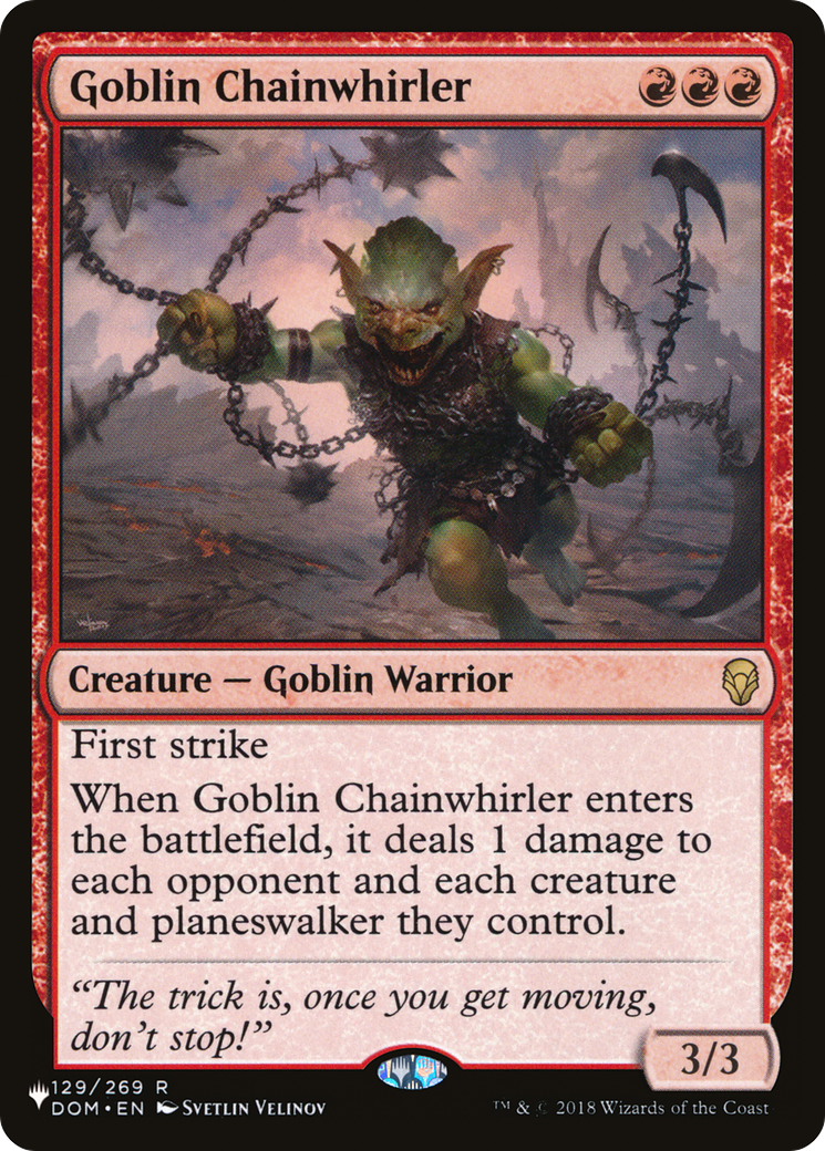 Goblin Chainwhirler (LIST-129/269) [Mystery Booster] The List MTG Single Wizards of the Coast