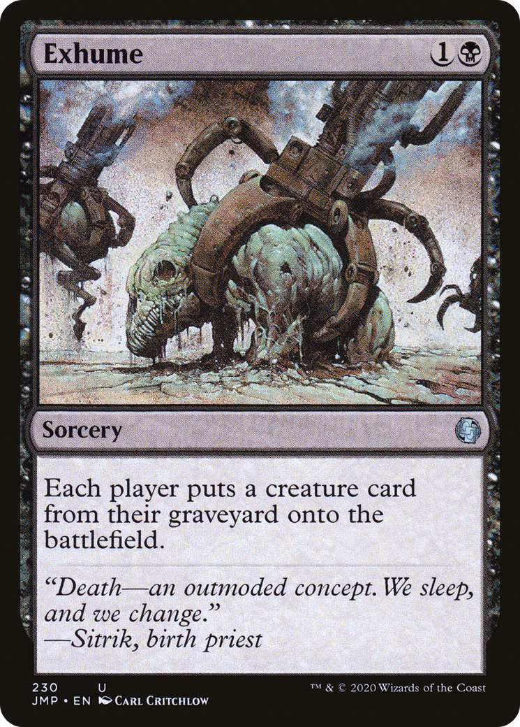 Exhume (JMP-230) [Jumpstart] MTG Single Wizards of the Coast
