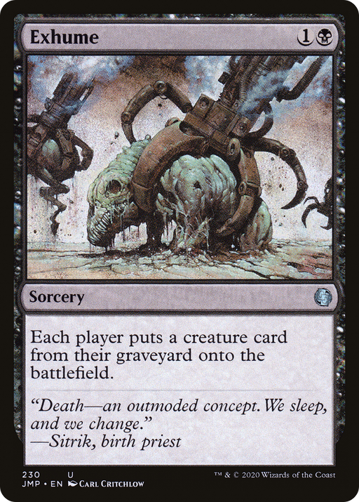 Exhume (JMP-230) [Jumpstart] MTG Single Wizards of the Coast