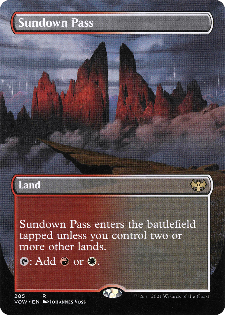 Sundown Pass (VOW-285) [Innistrad: Crimson Vow] (Borderless) Foil MTG Single Wizards of the Coast