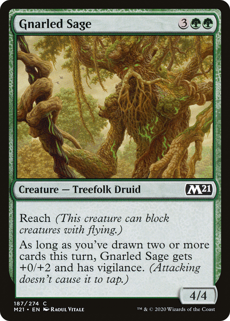 Gnarled Sage (M21-187) [Core Set 2021] Foil MTG Single Wizards of the Coast