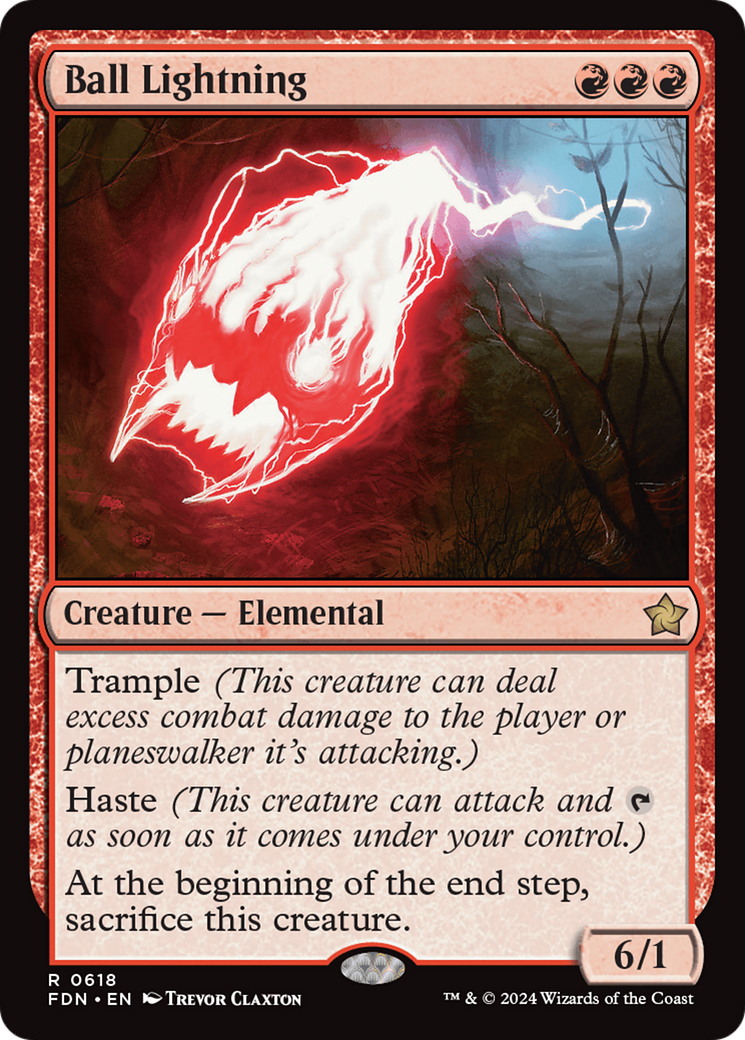 Ball Lightning (FDN-618) [Foundations] MTG Single Wizards of the Coast